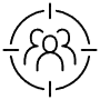 Target Audiences Basic Black Outline free icon for commercial use