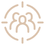 Target Audiences Beige Outline free icon for commercial use