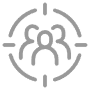 Target Audiences Gray Outline free icon for commercial use