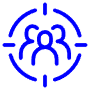 Target Audiences Naval Blue Outline free icon for commercial use