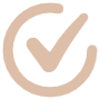 Tick Mark Beige Circle free icon for commercial use