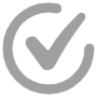 Tick Mark Gray Circle free icon for commercial use