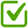 Tick Mark Green Square free icon for commercial use