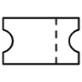Ticket Black Outline free icon for commercial use