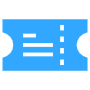Ticket Blue free icon for commercial use