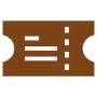 Ticket Brown free icon for commercial use