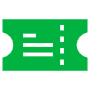 Ticket Green free icon for commercial use