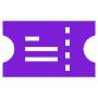 Ticket Purple free icon for commercial use