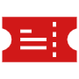 Ticket Red free icon for commercial use