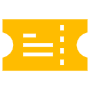 Ticket Yellow free icon for commercial use