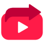 Video Sharing Red free icon for commercial use