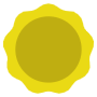 Yellow Circle Seal Stamp free icon for commercial use