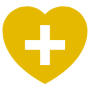Yellow Heart Add Wish List Plus free icon for commercial use
