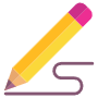 Yellow Pencil With Line free icon for commercial use