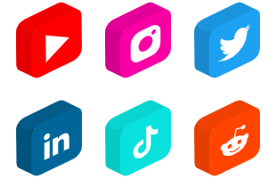 3d Social Media Logos icon pack