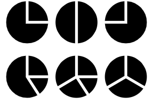 Black Pie Charts icon pack