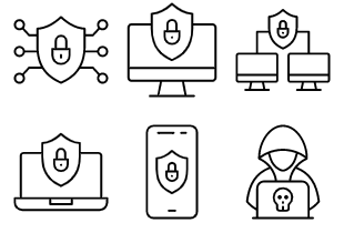 Cyber Security and Threats icon pack