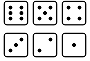 Dices Black Outline icon pack