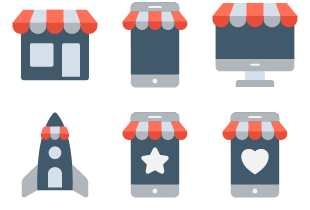 Ecommerce Online Store icon pack