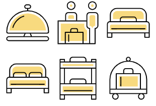 Hotel Services Colored icon pack