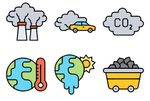 Pollution And Global Warming icon pack