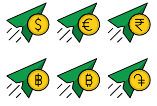 Send Money Paper Plane icon pack