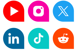 Social Media Speech Bubble icon pack