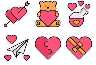 Valentines Day And Love icon pack